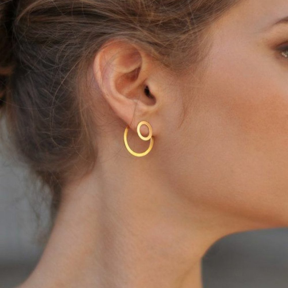 Earrings Women Circle Bohemian Hoop Drop Cute Trendy Jewelry - Picture 2 of 7